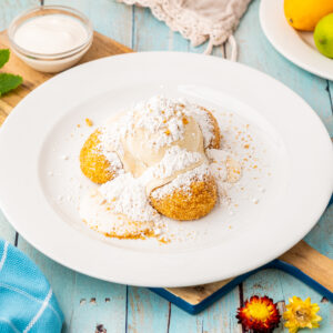 Köles„túró"gombóc szójajoghurtos öntettel – adag