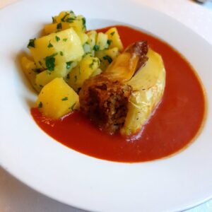 Töltött paprika petrezselymes burgonyával (GM, CM) – adag